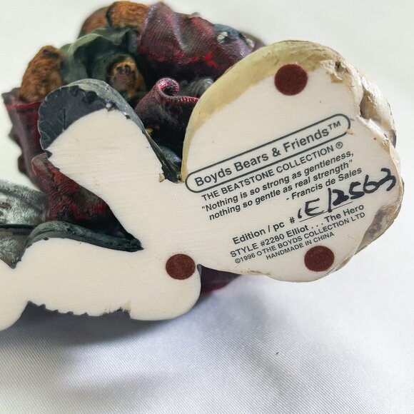 Boyd's Bears & Friends 1st Edition Elliot...The Hero 1996 Vintage - Picture 9 of 11